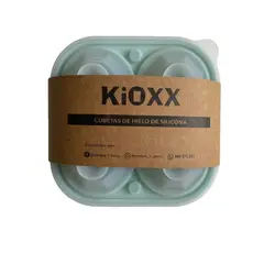 KIOXX - Cubeta de silicona de hielos diamantes 4 cavidades KiOXX Verde Claro