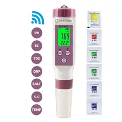 GENERICO - Medidor calidad de Agua 7 En 1 Ph Tds Ec Sal Sg Orp Temp + Bluetooh