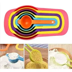 GENERICO - Cucharas Y Tazas Medidoras Plasticas Juego X 6 Repostería