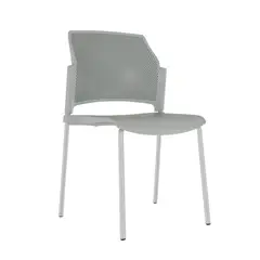 MOBELART - Silla de Oficina Visita Zyle Gris base color aluminio möbelArt