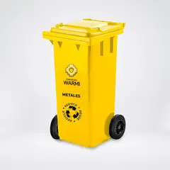 WARMI - Contenedor de Basura 120 Lts. Amarillo