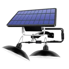 MN ELECTRONICS - Lámpara LED Solar 17w Colgante de Jardín IP65 Impermeable Terraza