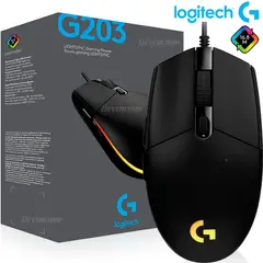 LOGITECH - Mouse G203 RGB Lightsync 8000 DPI Black USB