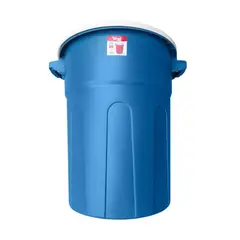 GENERICO - Tacho De Basura Con Tapa De 100 Litros Azul