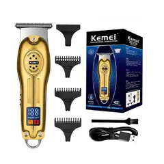 KEMEI - Patillera Trimmer Kemei km-678 con pantalla digital LED