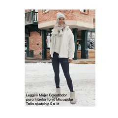 OEM - LEGGINS MUJER PRETINA ALTA CALENTADOR MICROPOLAR INVIERNO VIAJE MINA