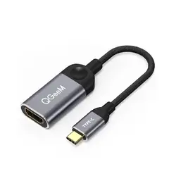 QGEEM - Adaptador Usb-C 3.1 Hdmi Hembra Video 4k Tv Nylon Pc Premium