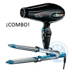 BABYLISS PRO - Combo BabylissPro Alisadora Optima3000 BNT3000TPE y Secador Portofino
