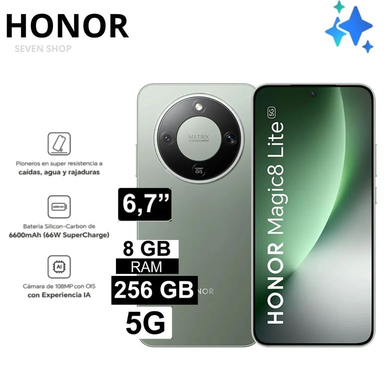 NUEVO HONOR MAGIC 8 LITE 5G 8RAM 256GB - VERDE