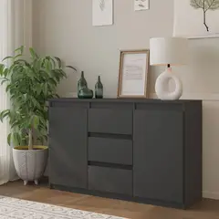 VENTITAS HOME - Aparador Mesa de Tv 65” Heli Negro