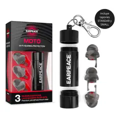 EAR PEACE - Tapones Antiruido con Filtros de reducción de 17dB 20dB y 26dB - EARPEACE MOTO