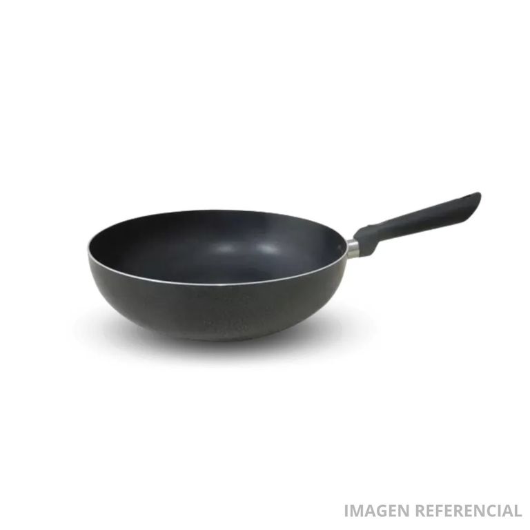 Sartén Wok Antiadherente RECORD de Fierro Con 26 cm Negro