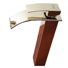 IMPORTADO MC - Monocomando 30 cm Ovalín Oro Cuadrado Pico plano