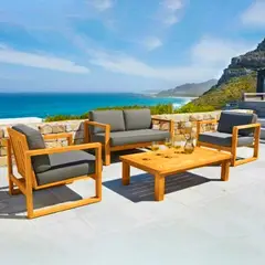 MOVENDA - Juego de terraza Argos 4 personas con mesa