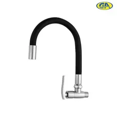 C AND A TOOLS - Llave Lavadero Pared Pico Ganso Flexible Negro C&A - Negro
