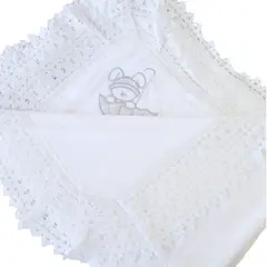 GENERICO - Manta de Hilo Bebé Pima - BLANCO