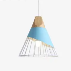 HOME NEAT - Lámparas de techo led moderna colgante de luz nórdica metal e27 azul