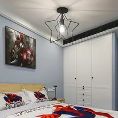 MMDH - Dormitorio nórdico decoración del hogar lámpara de techo Negro