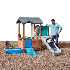 STEP 2 - CASITA BOSQUE DE AVENTURAS CON RESBALADERA STEP 2 - JUEGO DE EXTERIOR