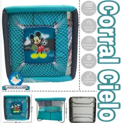 GENERICO - Corral para Bebes Acolchado Cielo Plegable