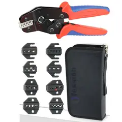 GENERICO - Kit de prensa terminales electrico alicate crimpador