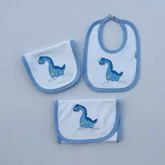 GENERICO - BABYLI PACK BEBE HOMBRERA BABITA Y BABERO DINO