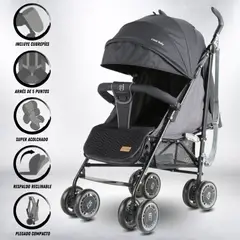 LITTLE - Coche Bastón Deportivo «POLONIA» Black