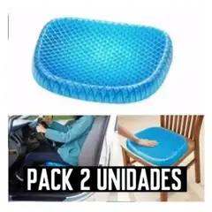 GENERICO - Pack x 02 Asientos cojín flexible gel para sillas auto oficina