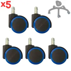 OEM - Rueda Garrucha Silla Oficina Giratoria Goma 50mm Pin Acero x 05