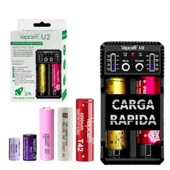 GENERICO - Cargador baterias18650 Li-ion AA AAA LIFEPO 4 FAST CHARG 2A PowerBANK