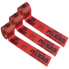 MIX SAFETY TECNOLOGIA A CARGO DE TU PROTECCION Y BIENESTAR - CINTA DE SEÑALIZACION ROJO PELIGRO X 250 MT X 3 UND
