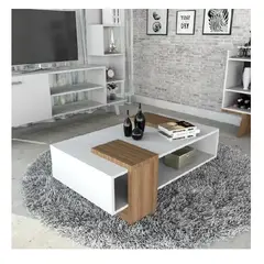 GENERICO - MESA DE CENTRO OLIVER - LA CASA DEL MUEBLERO - BLANCO CON EXPRESSO