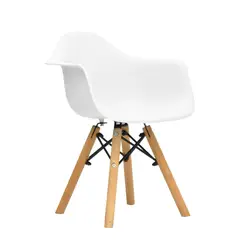 BONNO - Silla De Diseño Eames Para Niños Con Brazos Blanco Bonno