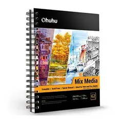 OHUHU - Ohuhu Mix media pad ( 25 x 19 cm, 62 hojas)