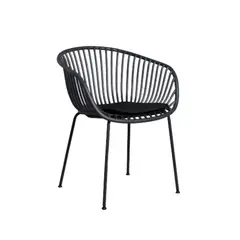 NIHM - Silla de Comedor Colme de Polipropileno Gris Oscuro
