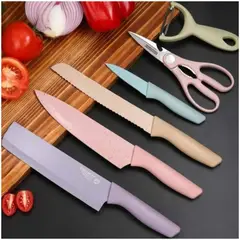 GENERICO - Cuchillos de cocina set x6 piezas