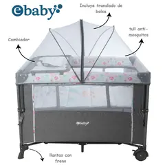 EBABY - Cuna corral colecho nala rosado 751-1 Palo Rosa