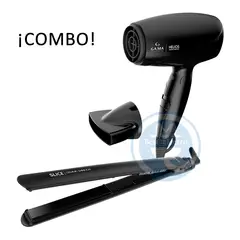 GAMA - Combo Alisadora Slice y Secador Helios Mango Plegable