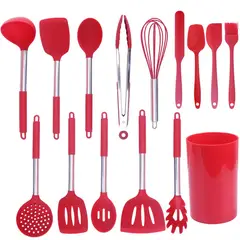 BLWOENS - Set Utensilios Cocina Silicona Antiadherente Multifuncional-15 piezas