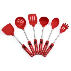 BLWOENS - Set Utensilios Cocina Silicona Antiadherente Multifuncional-6 piezas