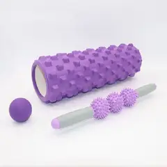 BLWOENS - Rodillo Masaje Muscular 3 en1 Rodillos de Espuma con Palos de Masaje