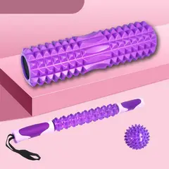 BLWOENS - Rodillo Masaje Muscular 3 en1 Rodillos de Espuma con Palos de Masaje