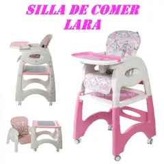 EBABY - Silla de Comer Convertible 3 en 1 Mesa Didactica Lara