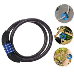 OEM - Cadena 120cm Acero Antirobo Para Moto Bicicleta Con Clave De Seguridad