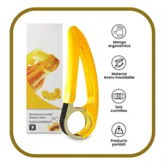 GENERICO - CORTADOR REBANADOR DE PLÁTANO Y OTROS ALIMENTOS - Útil y Practico