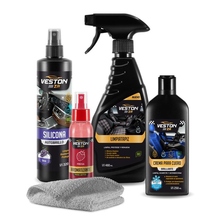 Pack Limpieza Interior Brillante para auto Veston ZR