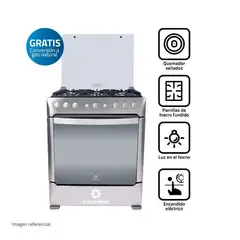 INDURAMA - Cocina Gas PARMA ZAFIRO 30" Croma 6 Hornillas