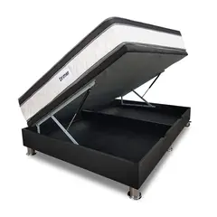DRIMER - Cama Practibox Pocket Aero Látex 2 Plazas Gris