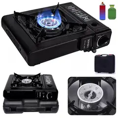 GENERICO - Cocina a gas portatil 1 hornilla 2 en 1 picnic camping.