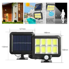 GENERICO - Lampara Panel LED solar para exteriores 8 Celdas de Luz